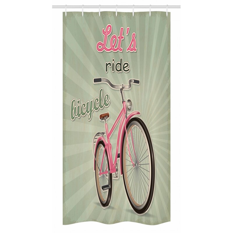 East Urban Home Bicycle Stall Shower Curtain Single